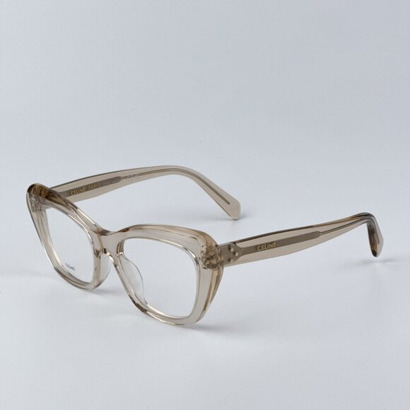 メガネ Celine Eyeglasses CL50112I 057 Beige Transparent Cateye Celine CL50112I 057 3 DOTS BRAND NEW Eyeglasses Transparent